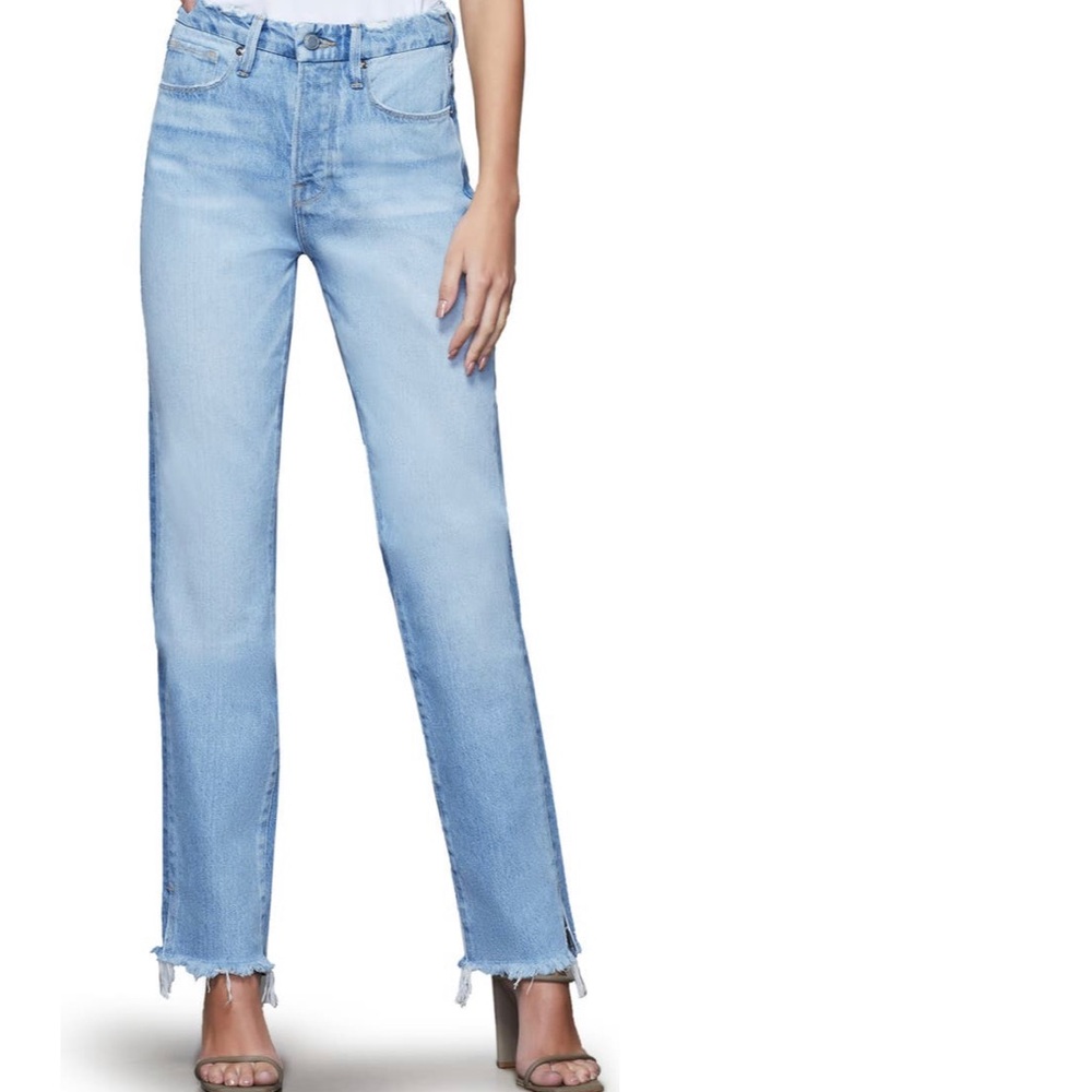 Good American “Good Boy” Split Hem Jeans